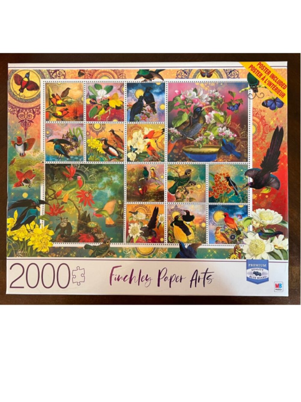 MB Milton Bradley Finchley Paper Arts Birds of Asia Jigsaw Puzzle 2000 Piece NEW